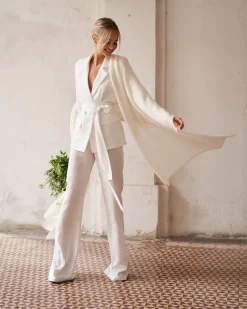 Outlet Blazer Chelsea Blanc Remise Des Diplômes|Communions Ou Baptêmes