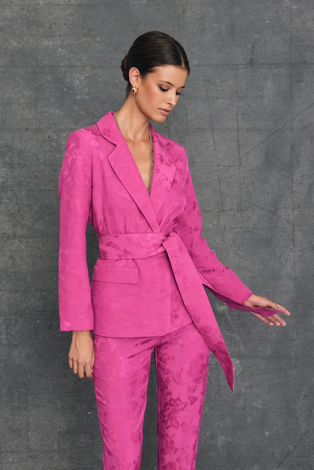 Store Blazer Chelsea Fuchsia Remise Des Diplômes|Communions Ou Baptêmes