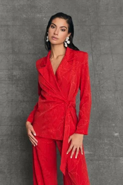 Shop Blazer Fluide Brighton Rouge Remise Des Diplômes|Communions Ou Baptêmes