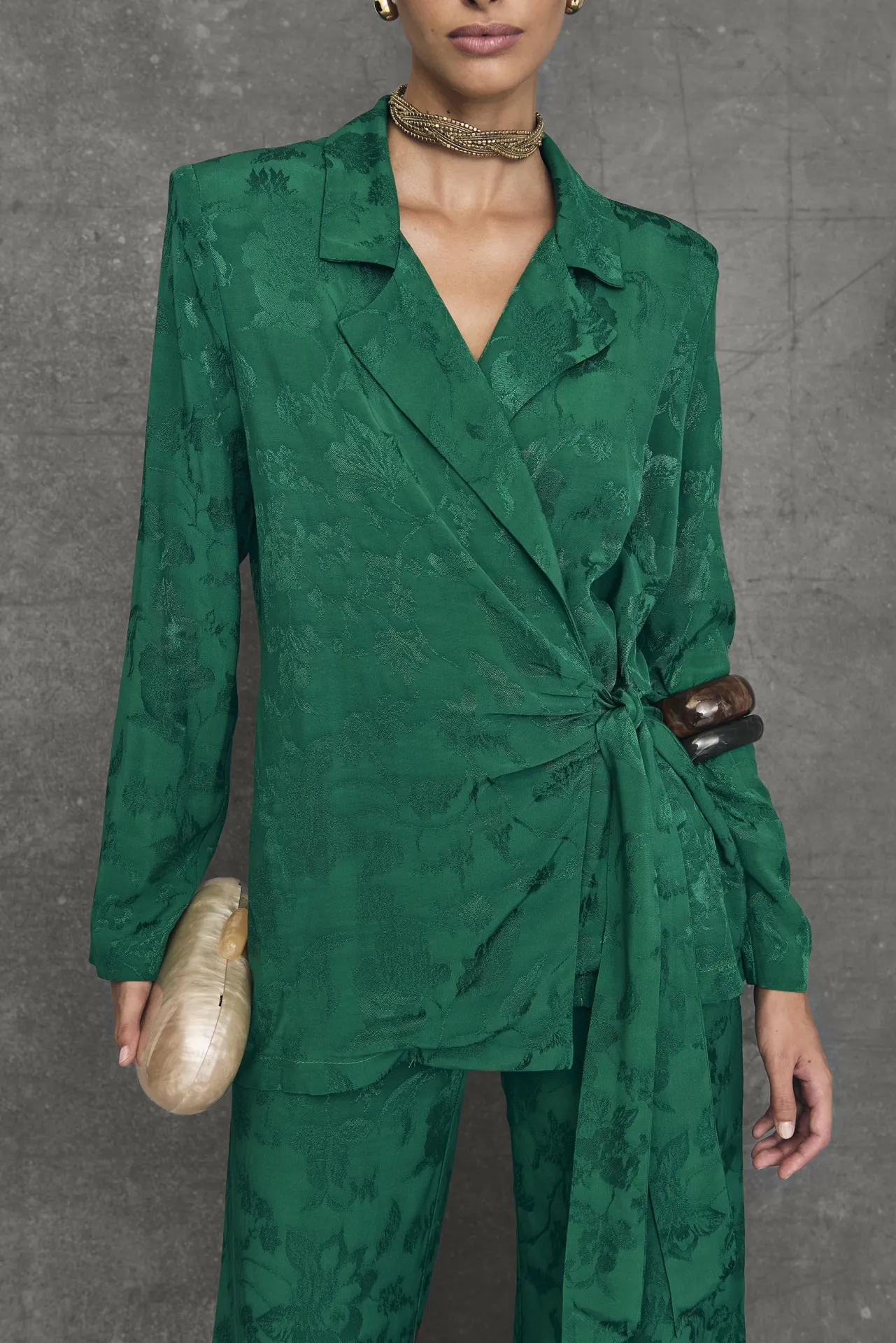 Flash Sale Blazer Fluide Brighton Verte Remise Des Diplômes|Communions Ou Baptêmes