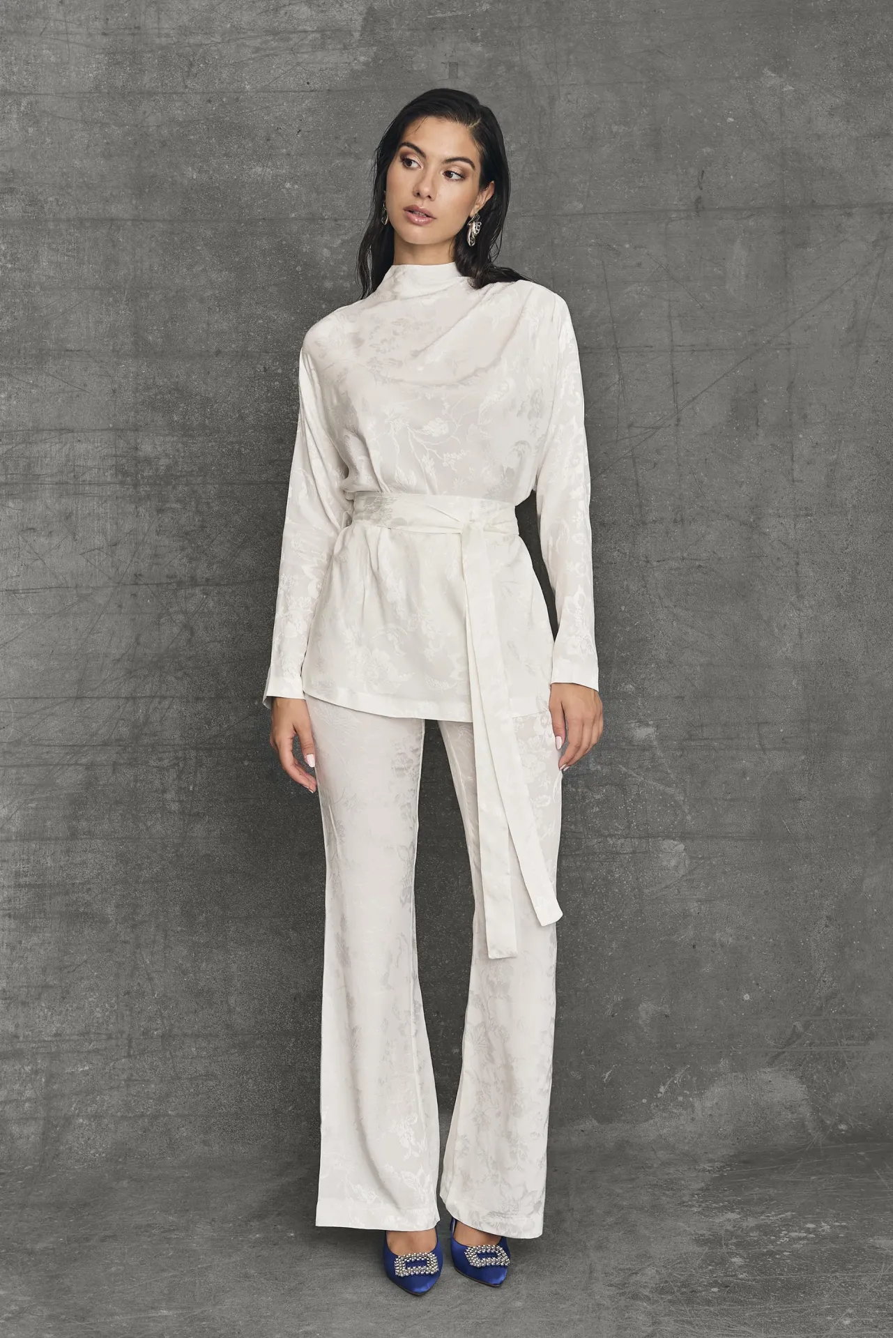 Store Blouse Chelsea Blanche Remise Des Diplômes|Communions Ou Baptêmes