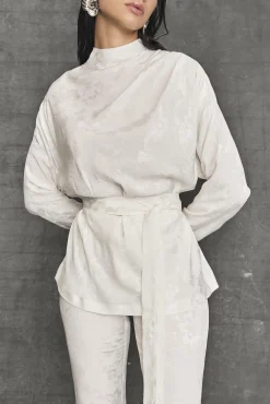 Store Blouse Chelsea Blanche Remise Des Diplômes|Communions Ou Baptêmes