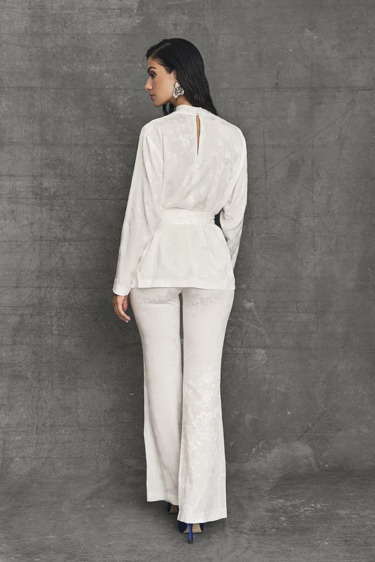 Store Blouse Chelsea Blanche Remise Des Diplômes|Communions Ou Baptêmes