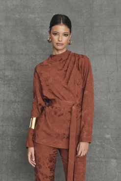 Shop Blouse Chelsea Terracotta Remise Des Diplômes|Communions Ou Baptêmes