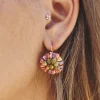 Cheap Boucles d'oreilles à fleurs multicolores Fisterra Bijoux