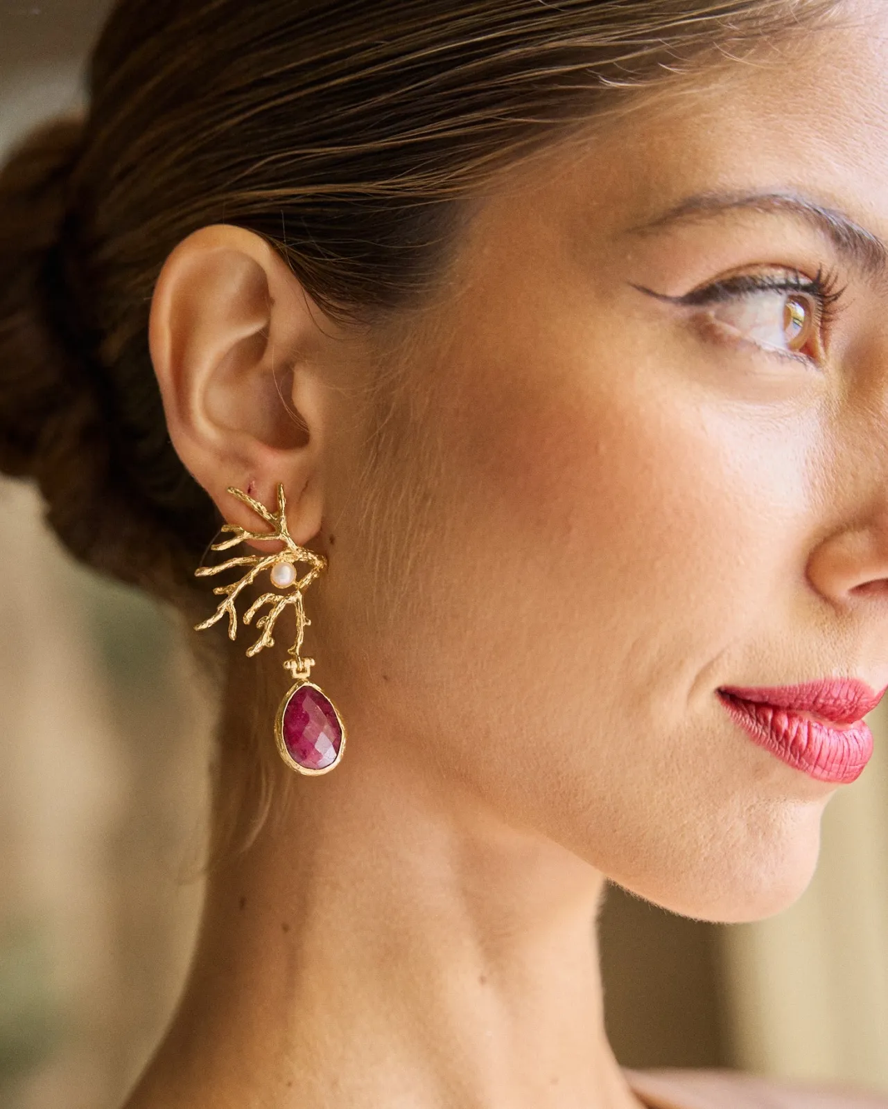 Best Sale Boucles d'oreilles Bougainvillier Corail Bijoux