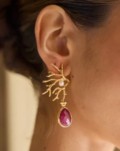 Best Sale Boucles d'oreilles Bougainvillier Corail Bijoux