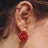 Store Boucles d'oreilles Cíes Fleur Rouge Bijoux