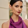 Hot Boucles d'oreilles Cléo vertes Invité Mariage|Soirée