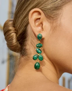 Outlet Boucles d'oreilles Coria vertes Bijoux