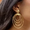 Shop Boucles d'oreilles dorées Olimpia Invité Mariage|Soirée