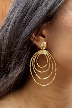 Shop Boucles d'oreilles dorées Olimpia Invité Mariage|Soirée