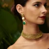 Sale Boucles d'oreilles du Nil vert Invité Mariage|Soirée