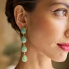 Outlet Boucles d'oreilles Mairena Vert Eau Bijoux