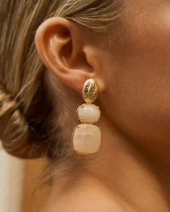 Sale Boucles D'oreilles Pierre Blanche Bijoux|MariÉe