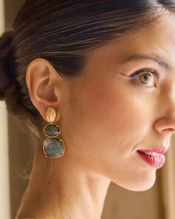 Cheap Boucles D'oreilles Pierre Verte Bijoux