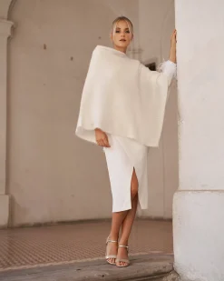 Cheap Cape Mohair Blanche Communions Ou Baptêmes|MariÉe