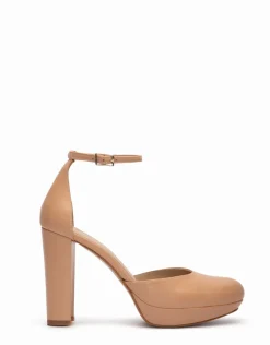 Store Chaussures à Talons Grace en Cuir Chair Chaussures