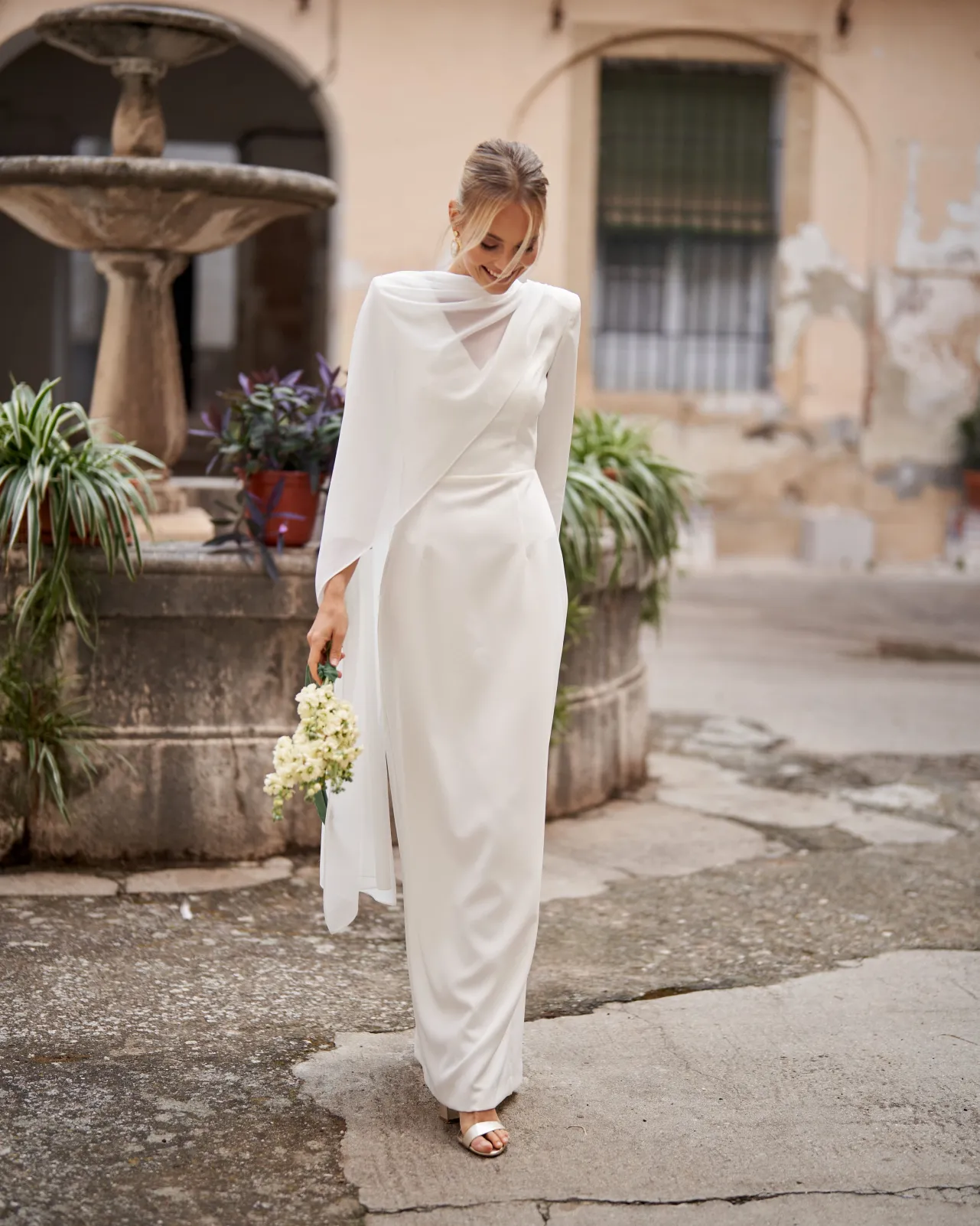 Store Châle de Gala Blanc Communions Ou Baptêmes|Mariée