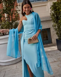 New Châle Gala Bleu Clair Outlet|Plus D'accessoires