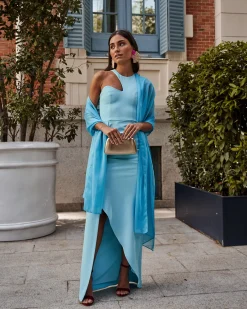 New Châle Gala Bleu Clair Outlet|Plus D'accessoires