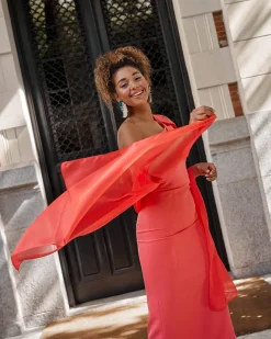 Hot Châle Gala Corail Outlet|Plus D'accessoires