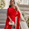 Cheap Châle Gala Rouge Plus D'accessoires|Capes Et Châles