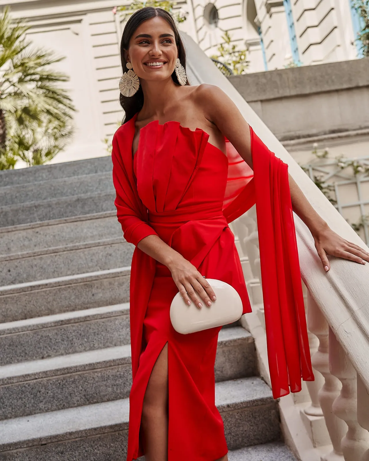 Cheap Châle Gala Rouge Plus D'accessoires|Capes Et Châles