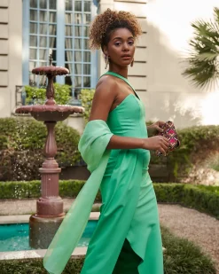 Cheap Châle Gala Vert Outlet|Plus D'accessoires
