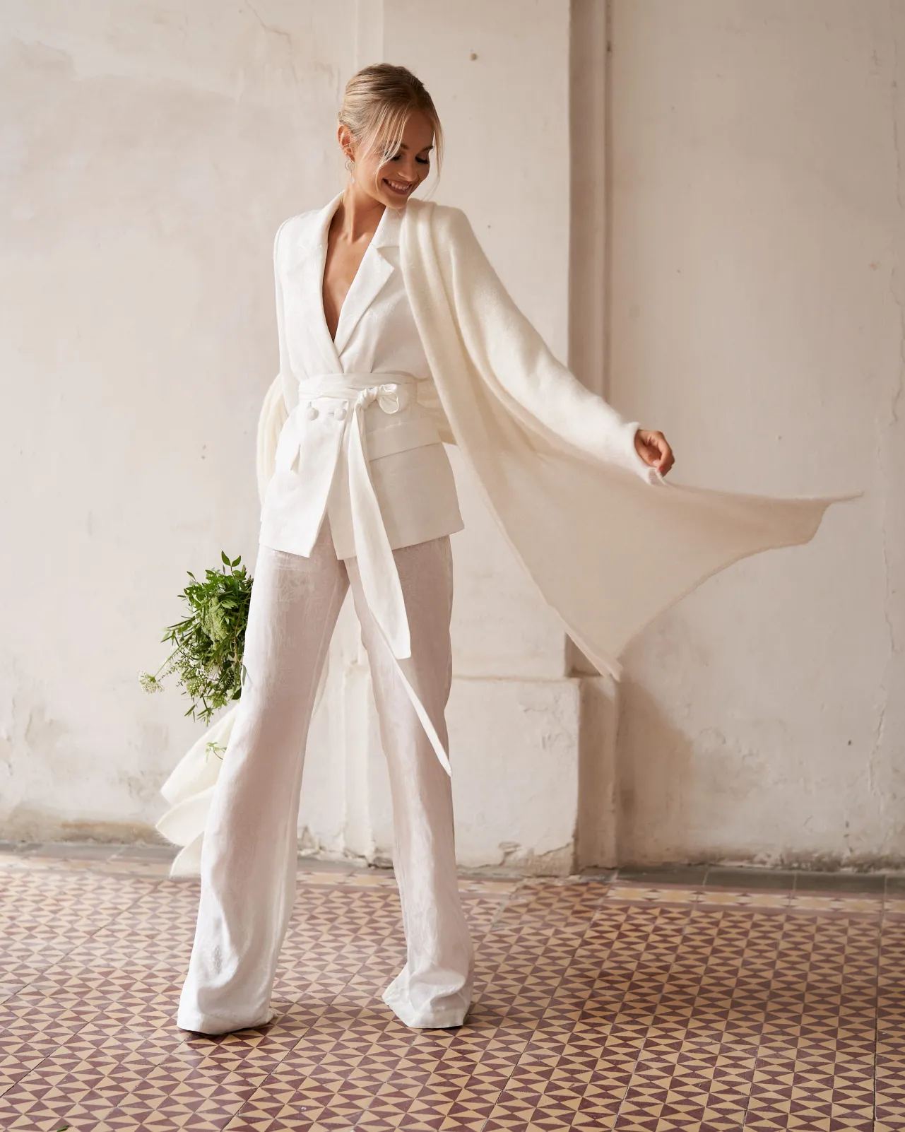 Fashion Châle Mohair Blanc Communions Ou Baptêmes|Mariée
