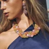 Discount Collier Bigaro Violet Court Bijoux