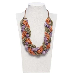 Discount Collier Bigaro Violet Court Bijoux