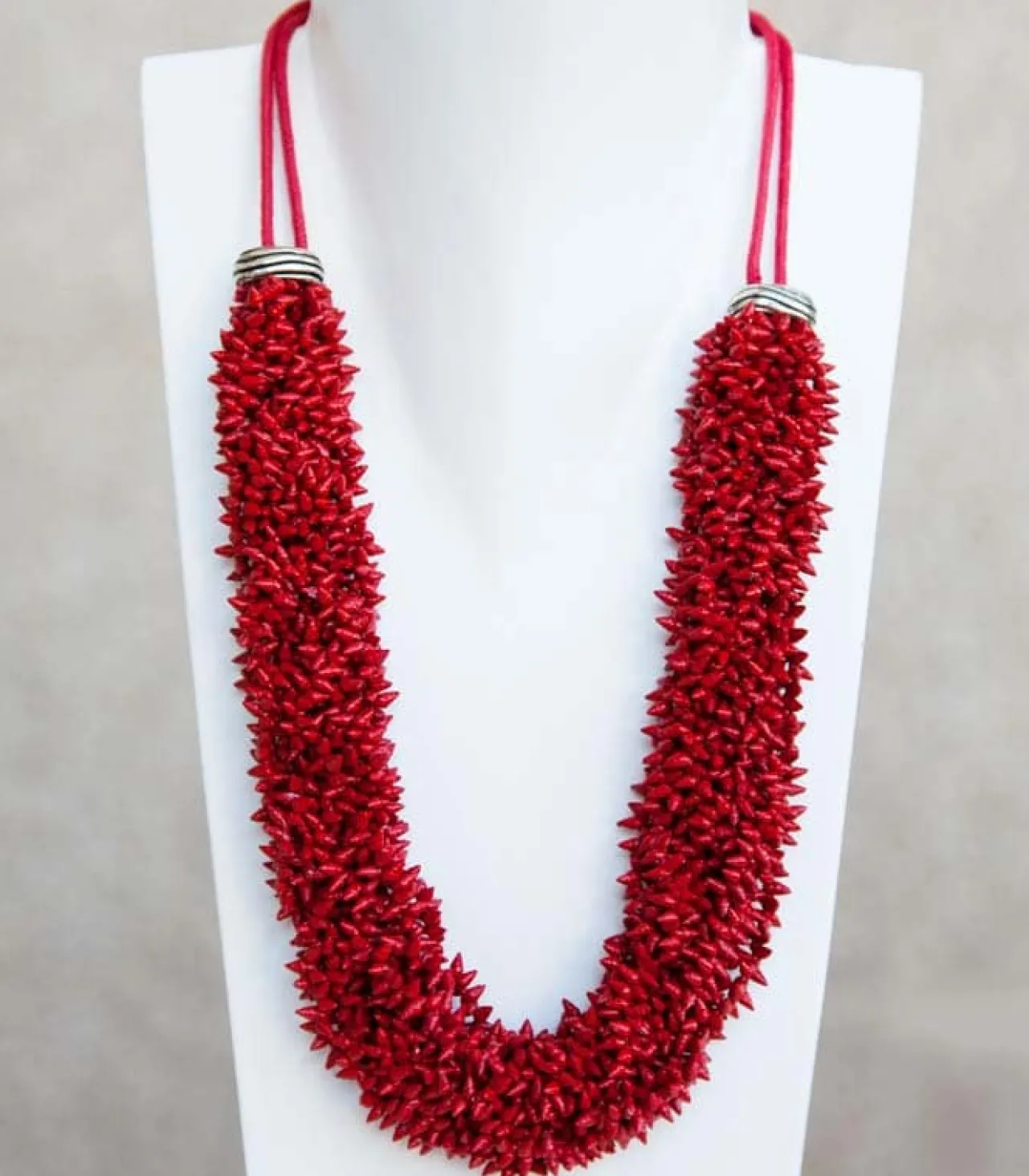 Shop Collier court en vermello rouge Bijoux