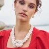 Online Collier Lancé Blanc Court Bijoux|MariÉe