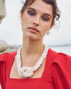 Online Collier Lancé Blanc Court Bijoux|MariÉe