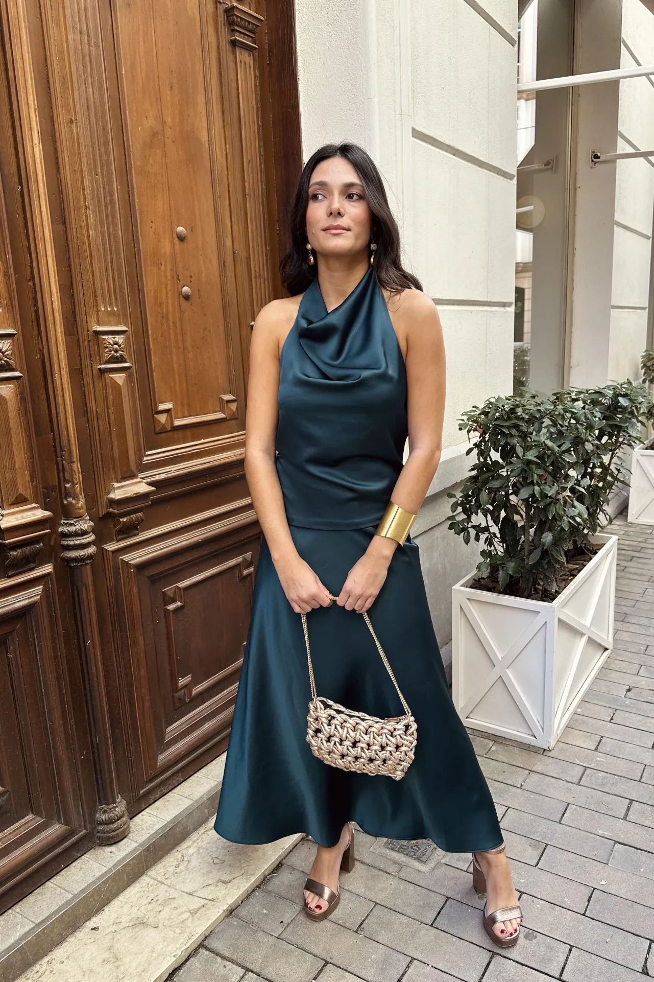 Sale Jupe Amaretto Verte Remise Des Diplômes|Communions Ou Baptêmes