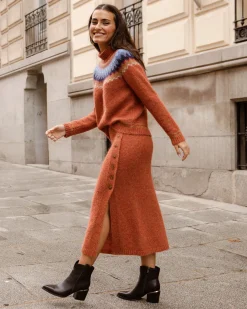 Sale Jupe en maille Annecy orange Outlet|Prêt-à-Porter