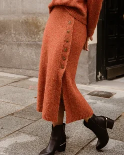 Sale Jupe en maille Annecy orange Outlet|Prêt-à-Porter