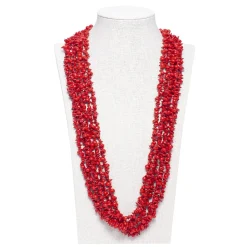 Clearance Long Collier Vermello Rouge Bijoux