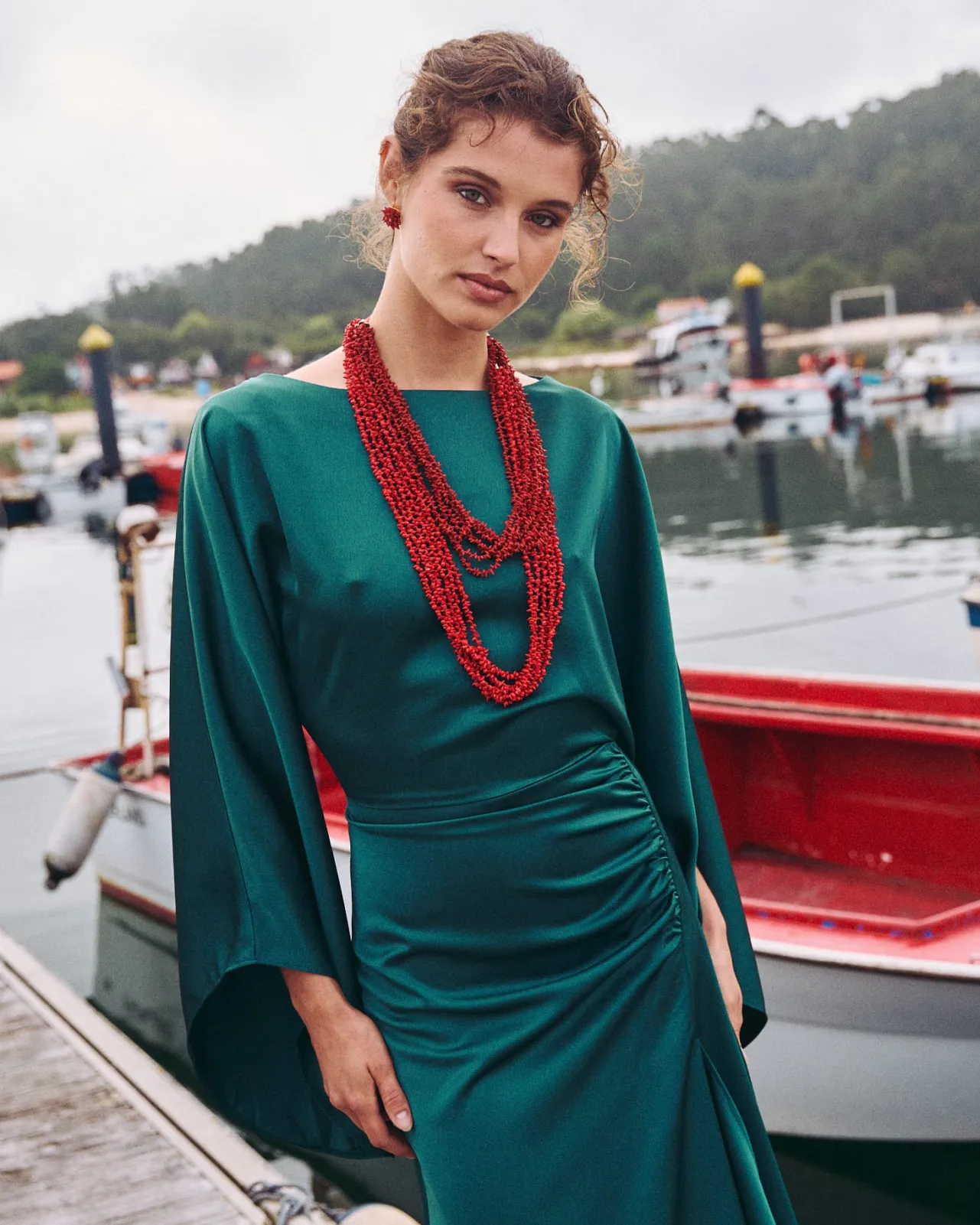 Clearance Long Collier Vermello Rouge Bijoux