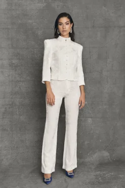 Best Sale Pantalon bootcut Chelsea Blanc Remise Des Diplômes|Communions Ou Baptêmes
