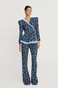 Sale Pantalon Bristol imprimé floral bleu Remise Des Diplômes|Communions Ou Baptêmes