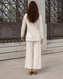 Shop Pantalon en maille Verona beige Outlet|Prêt-à-Porter