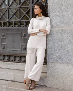 Shop Pantalon en maille Verona beige Outlet|Prêt-à-Porter