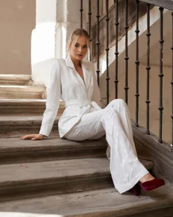 Fashion Pantalon flare Chelsea blanc Communions Ou Baptêmes|Soirée