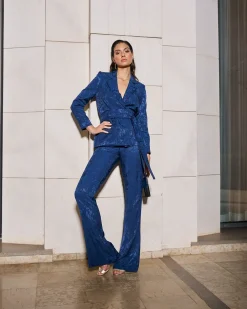 Hot Pantalon Kate Bleu Remise Des Diplômes|Invité Mariage