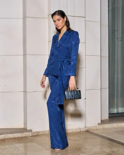 Hot Pantalon Kate Bleu Remise Des Diplômes|Invité Mariage