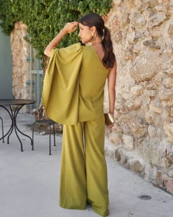 Shop Pantalon Triana olive Remise Des Diplômes|Communions Ou Baptêmes