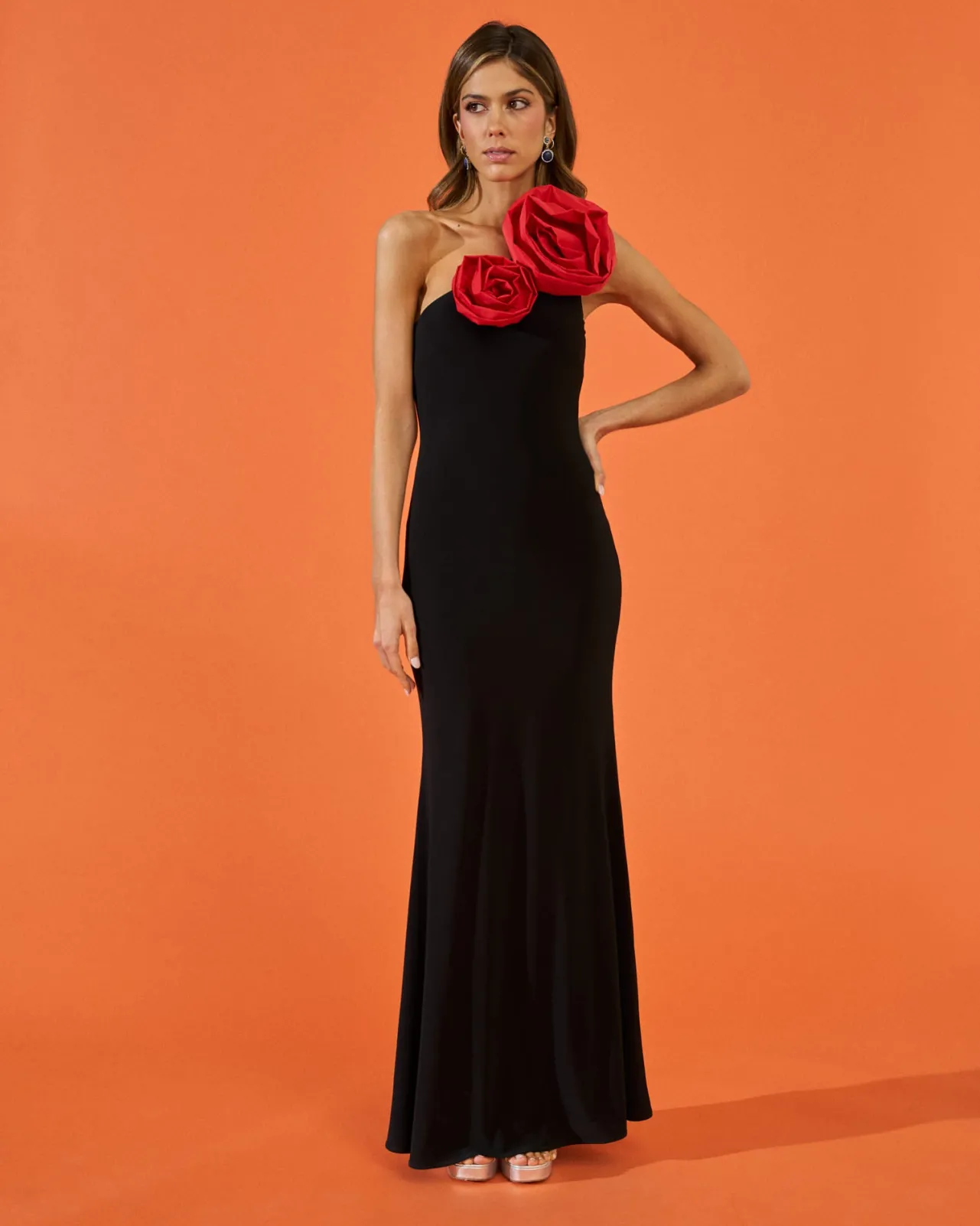 Fashion Robe à fleurs noire Sicilia Outlet|Remise Des Diplômes
