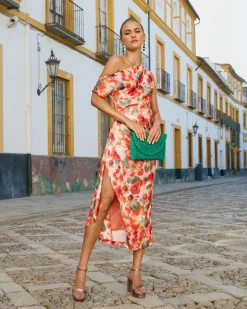 Discount Robe à imprimé floral Lucia Outlet|Invité Mariage